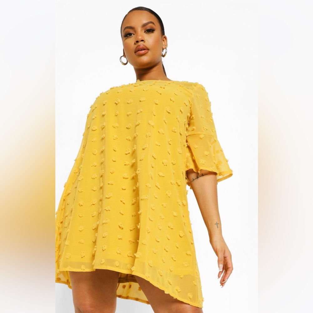 PLUS DOBBY CHIFFON OVERSIZED SHIFT DRESS, brand new, size 22